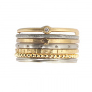 18kt. yellow and white gold Seven rings of Joy stacking rings