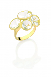 Anel Celebration com quartzo incolor