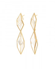 Antonio Bernardo 18kt. yellow gold Brinco Prisma rock crystal earrings