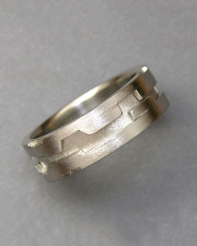 Bands 1-8: Platinum band with geometric cutouts