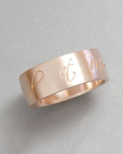 Bands 4-8: 14kt. rose gold custom band with initials