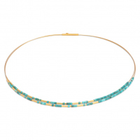 24karat Plated Sterling Silver and Turquoise Necklace