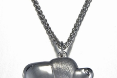 14kt. White Gold small Buffalo pendant