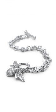 Sterling Silver bracelet with large Bee