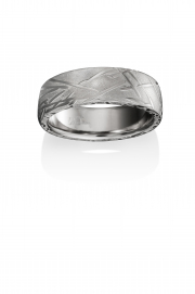Bamboo pattern Naked Damascus Stainless Steel ring