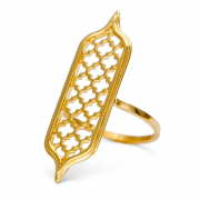 18k Yellow gold Jali Tablet Ring