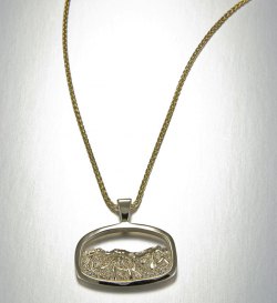 14kt. yellow gold Breckenridge Pendant featuring peaks 8,9 & 10