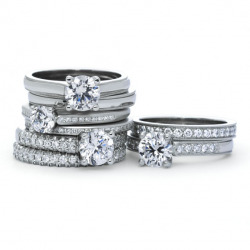 Petite Flush Fit Engagement rings and Wedding bands available in White gold, Platinum, Yellow gold or Rose gold