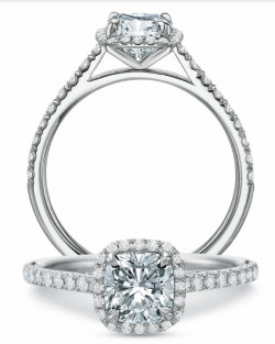 Cushion Diamond Halo Engagement ring