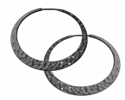 Recycled Oxidized Sterling Silver Eclipse earrings with Diamonds