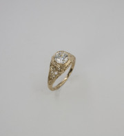 14k Yellow gold Vintage Inspired Ring(1)