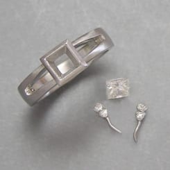 Platinum with a Princess Cut Center Diamond - Boulder Jewelry - Cronin Jewelers