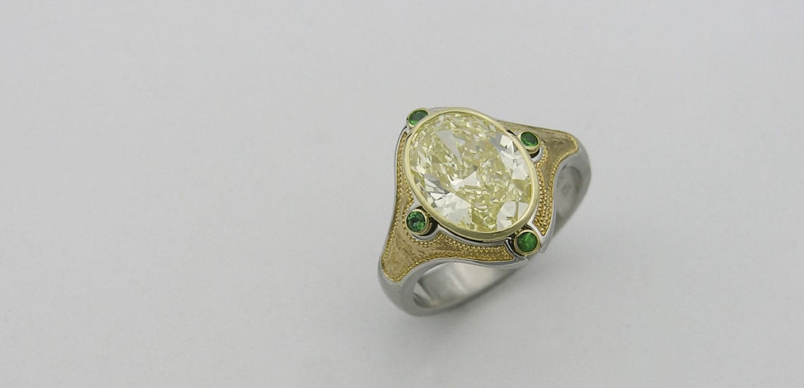 Yellow-Diamond-with-Emerald-and-inlaid-24-karat_opt